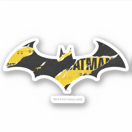 Sticker Logo Batman de bande de prudence (Devant)