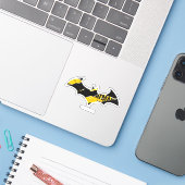 Sticker Logo Batman de bande de prudence (Ordinateur portable avec iPhone)
