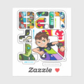 Sticker Logo Ben 10 Alien (Feuille)
