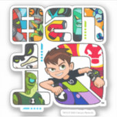 Sticker Logo Ben 10 Alien (Devant)