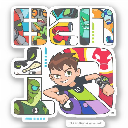 Sticker Logo Ben 10 Alien (Devant)