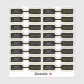 Sticker Logo Black & Gold Bijoux Prix Balise Barbell Étiqu (Feuille)