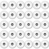 Sticker Logo cosmétique étanche de 30 blanc ou clair de 1, (Devant)