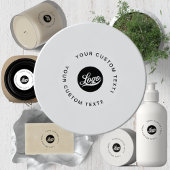 Sticker Logo cosmétique étanche de 30 blanc ou clair de 1,