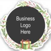 Sticker Logo d'affaires personnalisé Courbe de Noël (Devant)