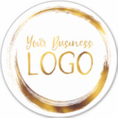 Sticker Logo d'affaires sur le Promo blanc (Devant)