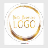 Sticker Logo d'affaires sur le Promo blanc (Feuille)