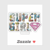 Sticker Logo de bande dessinée Supergirl (Feuille)