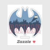 Sticker Logo de chaume avec signal Gotham & chauve-souris (Feuille)