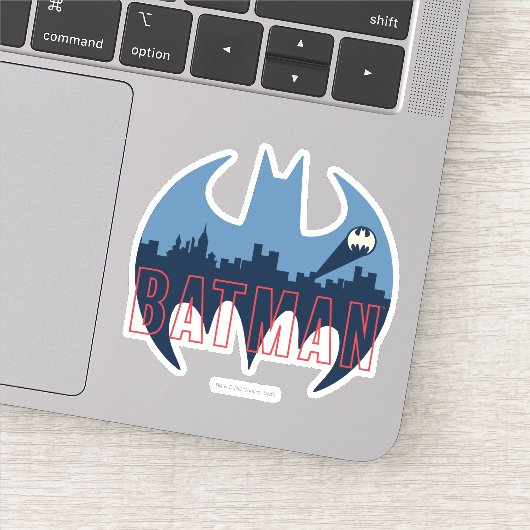 Sticker Logo de chaume avec signal Gotham & chauve-souris (Détail)