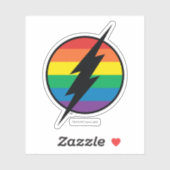 Sticker Logo de Flash Rainbow (Feuille)