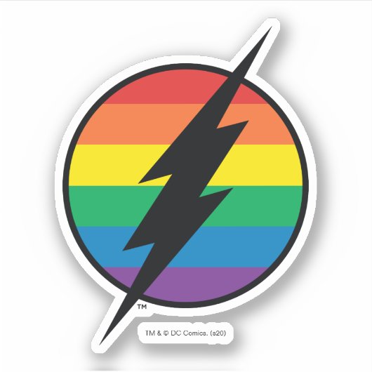 Sticker Logo de Flash Rainbow (Devant)