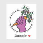 Sticker logo de Food Not Bombs (Feuille)