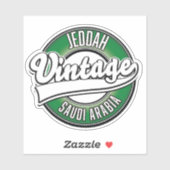 Sticker logo de jeddah arabie saoudite (Feuille)