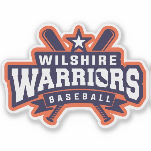 Sticker Logo de la Ligue de baseball Wilshire Warriors (Devant)