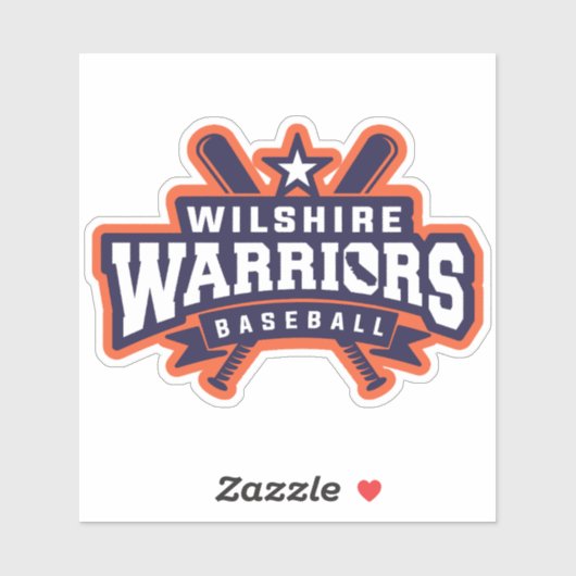 Sticker Logo de la Ligue de baseball Wilshire Warriors (Feuille)