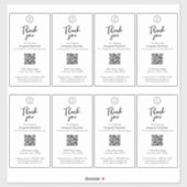 Sticker Logo de la société minimale Code QR Grand Étiquett (Feuille)