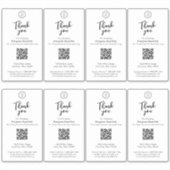 Sticker Logo de la société minimale Code QR Grand Étiquett (Devant)