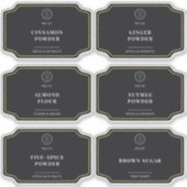 Sticker Logo de la société noire élégant Pantry promotionn (Devant)