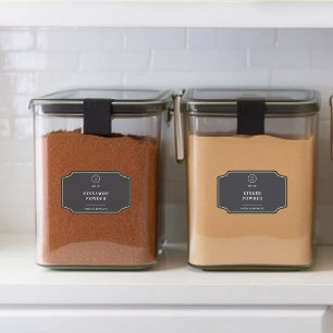 Sticker Logo de la société noire élégant Pantry promotionn