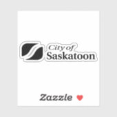 Sticker Logo de la ville de Saskatoon, Saskatchewan, Canad (Feuille)