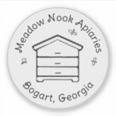 Sticker Logo de l'apiculteur apiculteur de la ruche de mie (Devant)