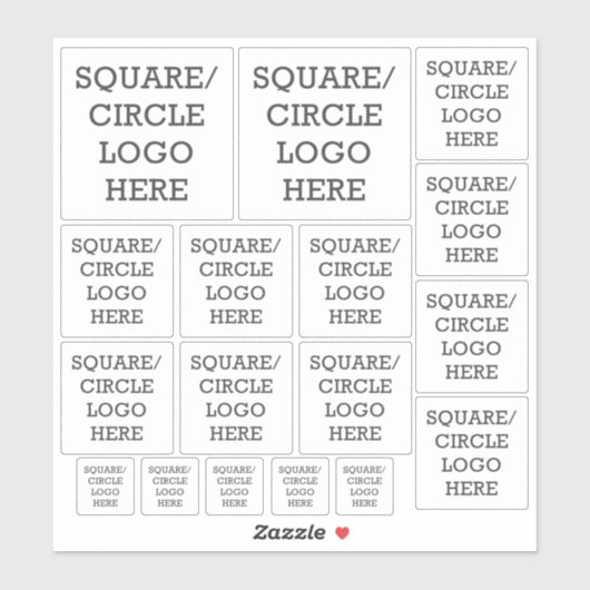 Sticker Logo de l'entreprise | Carré ou forme circulaire T (Feuille)