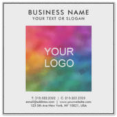 Sticker Logo de l'entreprise client Modèle texte brillant  (Devant)