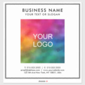 Sticker Logo de l'entreprise client Modèle texte brillant  (Feuille)