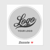 Sticker Logo de l'entreprise sur Clear Vinyl circle Water (Feuille)