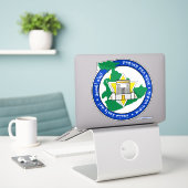 Sticker Logo de l'époque messianique "Le Nil à l'Euphrate" (Ordinateur portable sur le bureau)