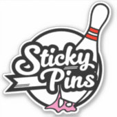 Sticker Logo de l'équipe de bowling "Sticky Pins" (Devant)