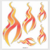 Sticker Logo de l'icône de flamme (Feuille)