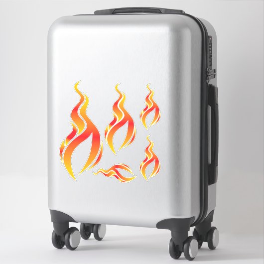 Sticker Logo de l'icône de flamme (Sur valise)