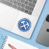 Sticker Logo de marteau de géologue avec vos initiales sur (Ordinateur portable avec iPhone)