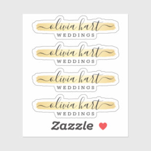 Sticker Logo de peinture minimaliste or Chic Decal personn
