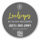 Sticker Logo de pissenlit Service de tonte de pelouse Vitr (Devant)