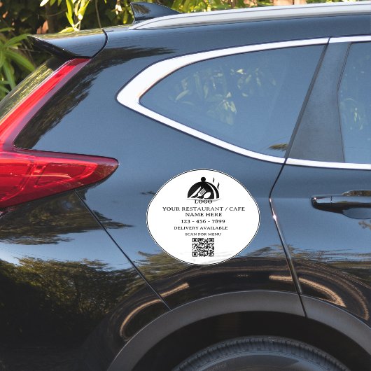 Sticker Logo de restaurant ou café Code QR Promotional Vin (Coté voiture)