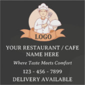 Sticker Logo de restaurant ou de café personnalisé (Devant)