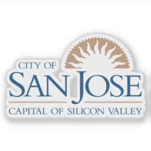 Sticker Logo de San Jose (San José), Californie, États-Uni