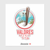 Sticker Logo de ski de Valdres Norvège (Feuille)