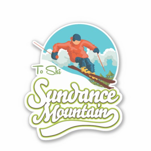 Sticker Logo de ski Sundance Mountains (Devant)