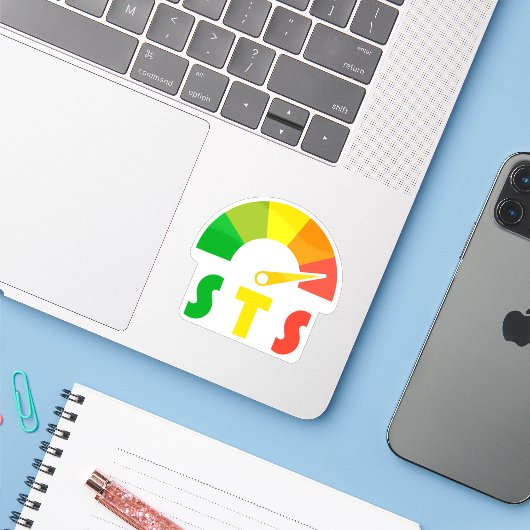 Sticker Logo de SpecterTech Studio Bright EMF Meter (Ordinateur portable avec iPhone)
