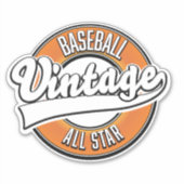Sticker Logo de style vintage baseball. (Devant)
