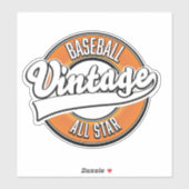 Sticker Logo de style vintage baseball. (Feuille)