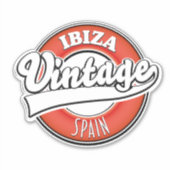 Sticker Logo de style vintage d'Ibiza Espagne (Devant)