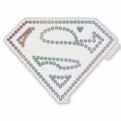 Sticker Logo de Supergirl Rainbow Outline (Devant)