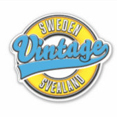 Sticker logo de Svealand en Suède de style vintage (Devant)
