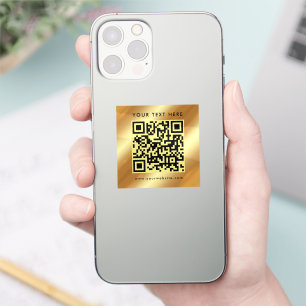 Sticker Logo de texte personnalisé élégant Code QR Modèle 