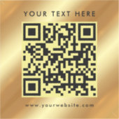 Sticker Logo de texte personnalisé élégant Code QR Modèle  (Recto)